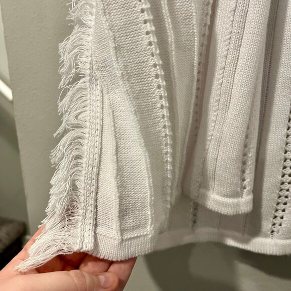 Lane Bryant Classic Short-Sleeve Open-Front Fringe Poncho size 14/20 NWTs - Picture 3 of 5